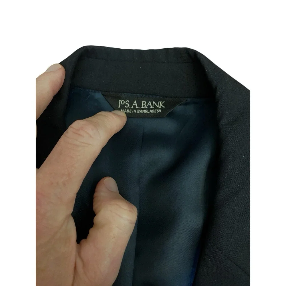 Jos. A. Bank Blazer Mens 42R Navy Good Wool Sportcoat
